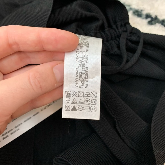 Zara Black Drawstring Front Short Sleeve Sweater Tee - Picture 11 of 11